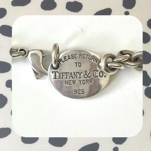 🌀Tiffany& Co. “please return to tiffany & co. new york” oval chain link necklace